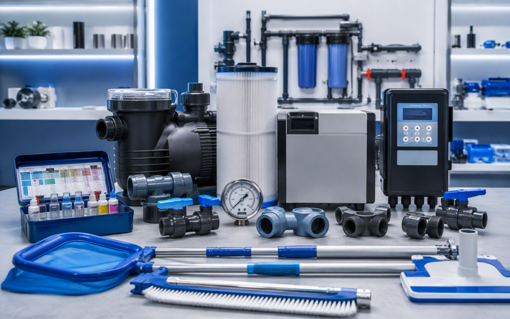 Water treatment equipment, controls, fittings and maintenance accessories