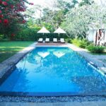 Completed tropical resort swimming pool by Waterways Engineering
